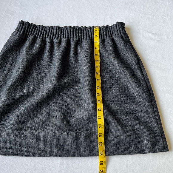 NWT - J. Crew Factory wool blend, herringbone pattern, elastic waistband skirt - Picture 8 of 13